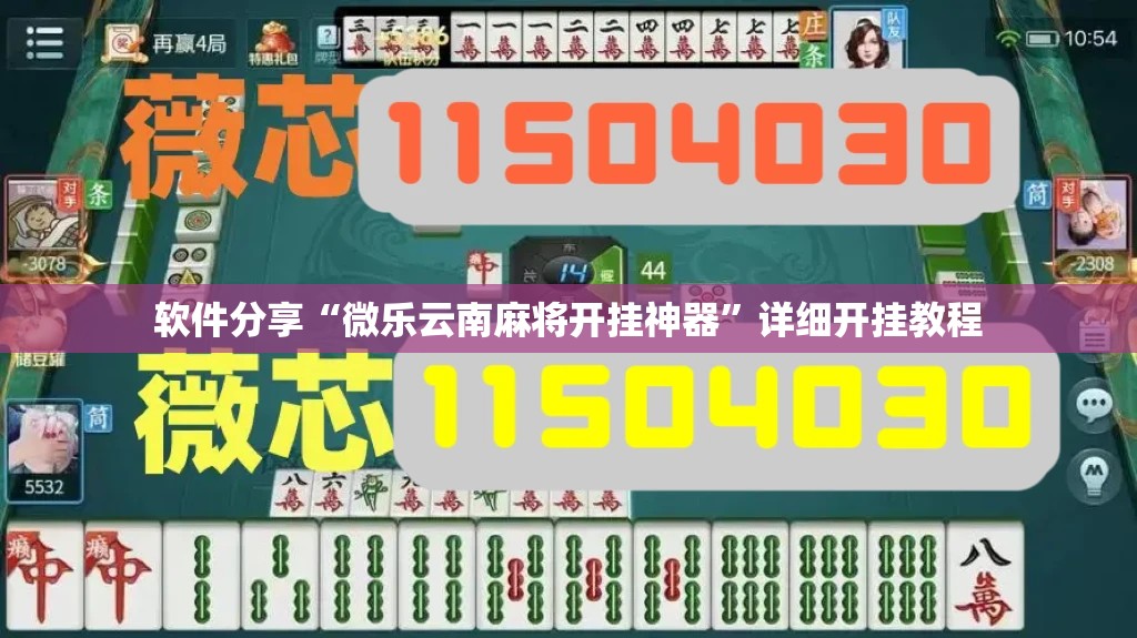 软件分享“微乐云南麻将开挂神器”详细开挂教程