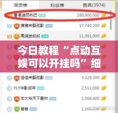 今日教程“点动互娱可以开挂吗”细辅助教程分享