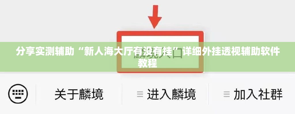 分享实测辅助“新人海大厅有没有挂”详细外挂透视辅助软件教程