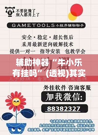 辅助神器“牛小乐有挂吗	”(透视)其实确实有挂