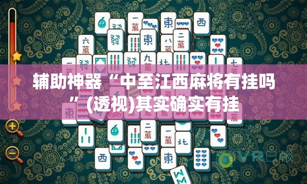 辅助神器“中至江西麻将有挂吗”(透视)其实确实有挂