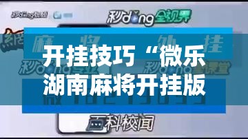 开挂技巧“微乐湖南麻将开挂版本软件”2026开挂教程步骤