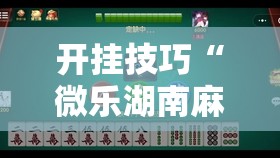 开挂技巧“微乐湖南麻将三打哈有没有开挂神器”其实确实有挂