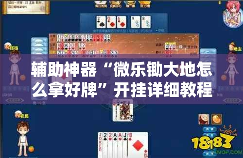 辅助神器“微乐锄大地怎么拿好牌	”开挂详细教程