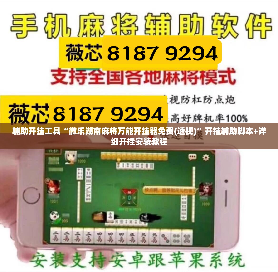辅助开挂工具“微乐湖南麻将万能开挂器免费(透视)”开挂辅助脚本+详细开挂安装教程