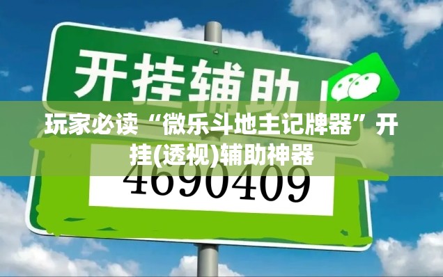 玩家必读“微乐斗地主记牌器	”开挂(透视)辅助神器