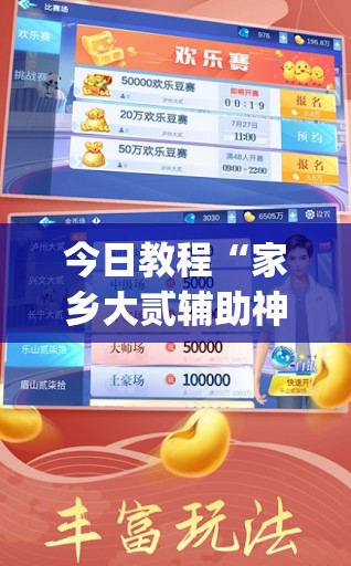 今日教程“家乡大贰辅助神器(透视)”开挂辅助脚本+详细开挂安装教程