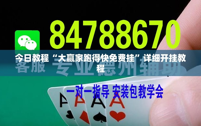 今日教程“大赢家跑得快免费挂”详细开挂教程