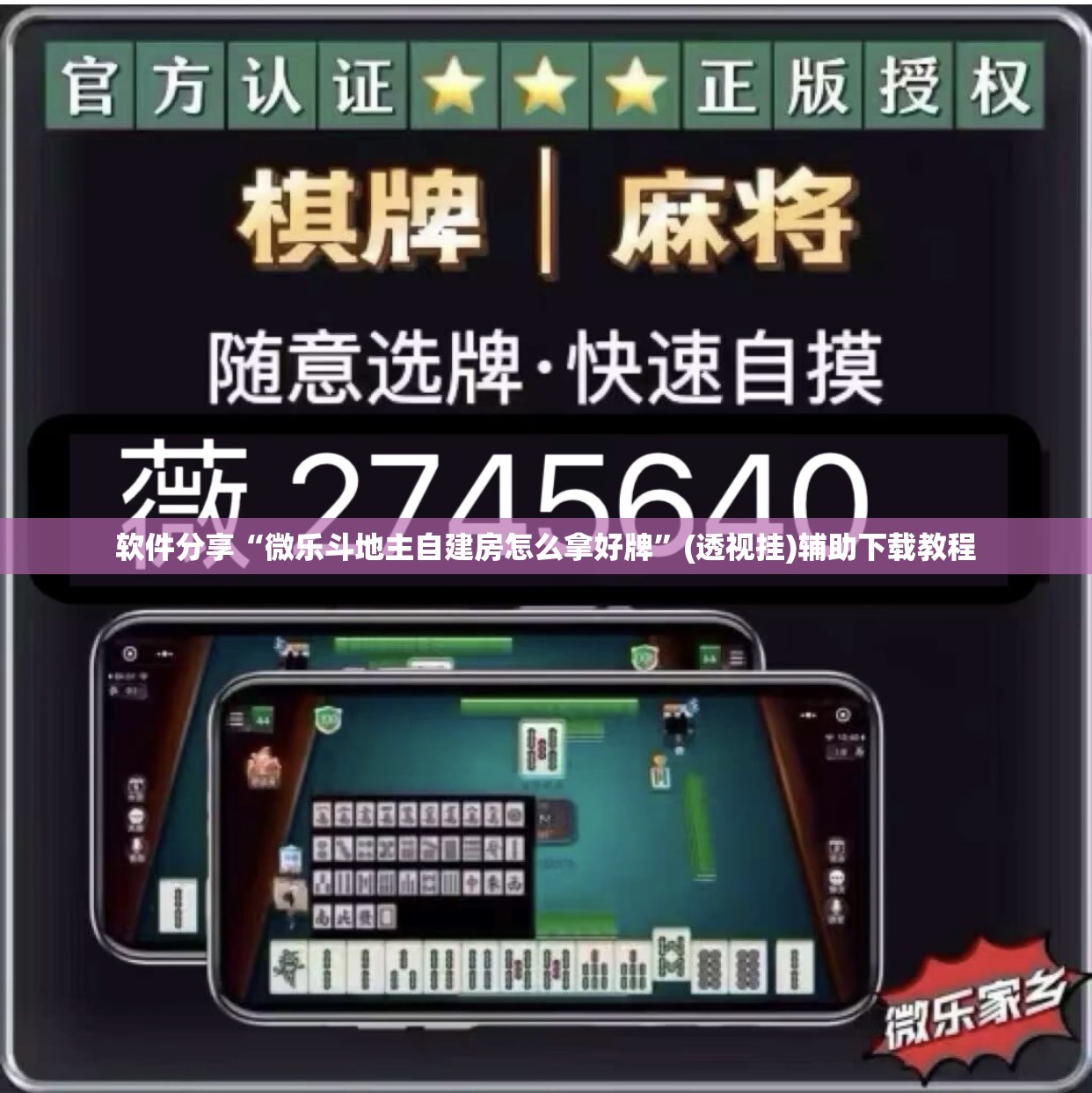 软件分享“微乐斗地主自建房怎么拿好牌”(透视挂)辅助下载教程