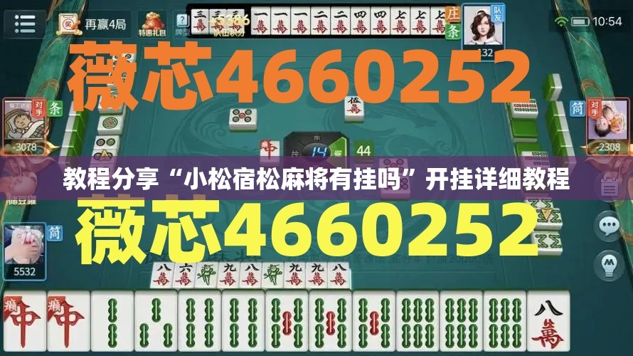 教程分享“小松宿松麻将有挂吗”开挂详细教程