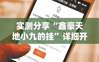 实测分享“鑫豪天地小九的挂	”详细开挂教程