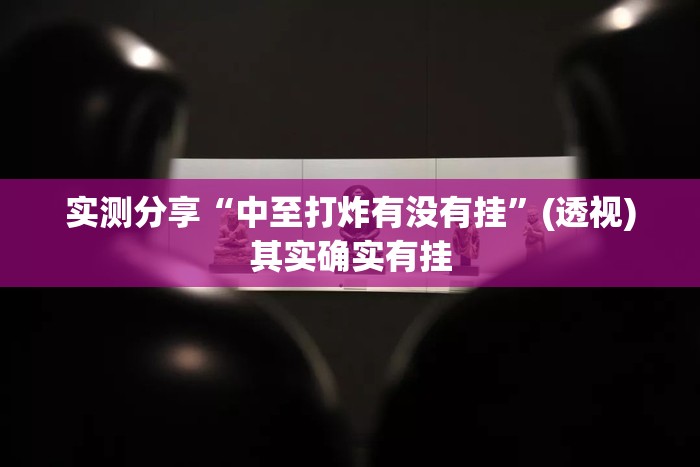 实测分享“中至打炸有没有挂”(透视)其实确实有挂