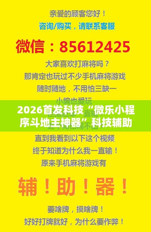 2026首发科技“微乐小程序斗地主神器	”科技辅助神器手机版