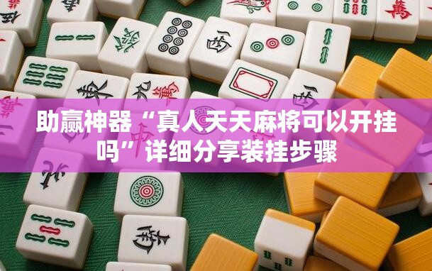 助赢神器“真人天天麻将可以开挂吗	”详细分享装挂步骤