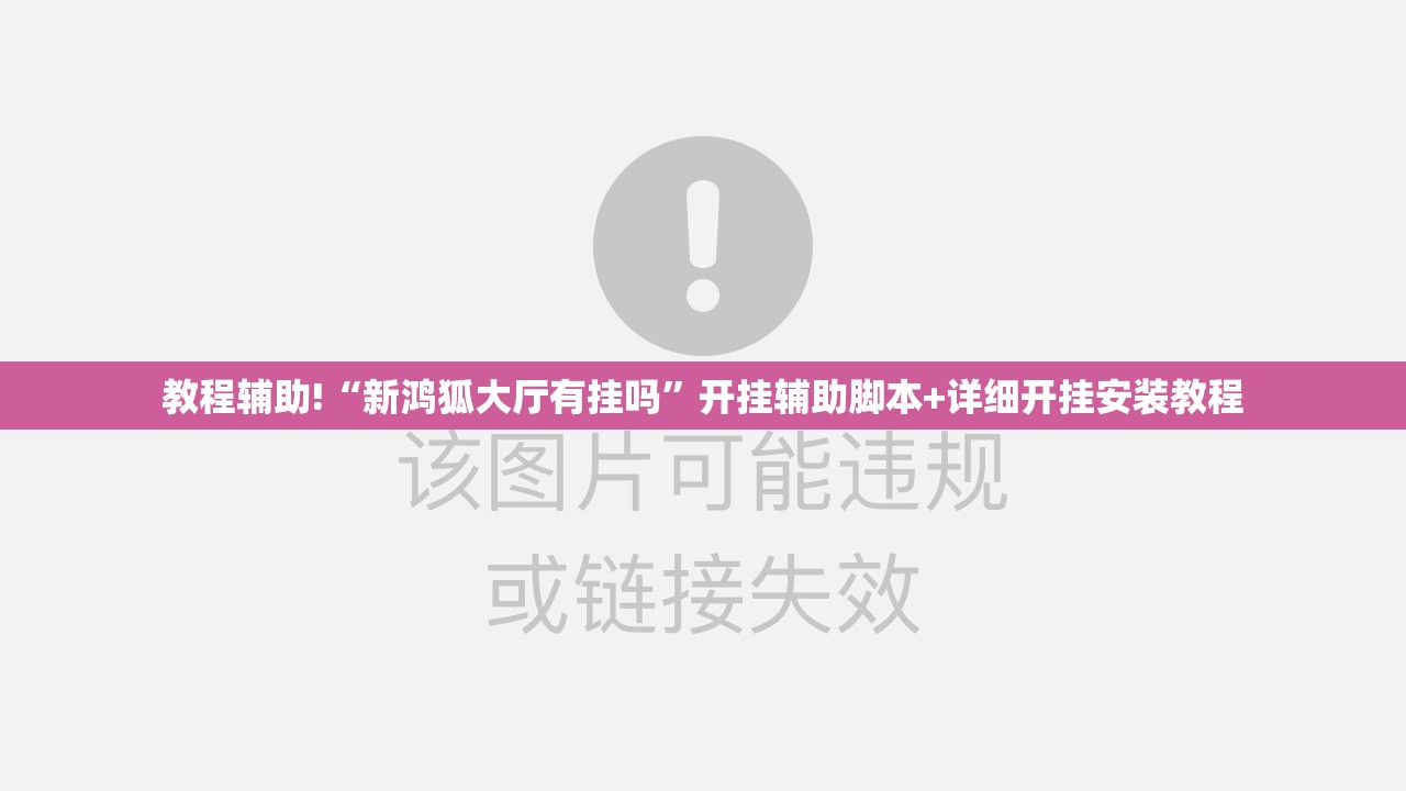 教程辅助!“新鸿狐大厅有挂吗”开挂辅助脚本+详细开挂安装教程